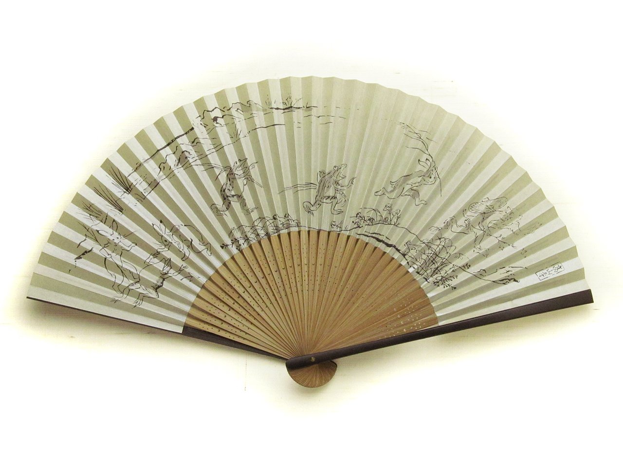 Amazon | 京扇子 鳥獣戯画 日本製 男性用 扇子 京都 メンズ 紙扇子